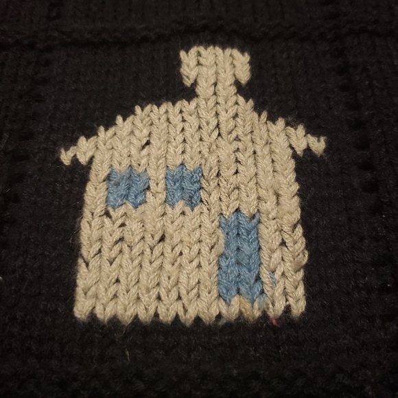 Currants Sweater Vest Vintage 90s Cottagecore Black | Women's Medium M Pre-owned - Picture 3 of 8